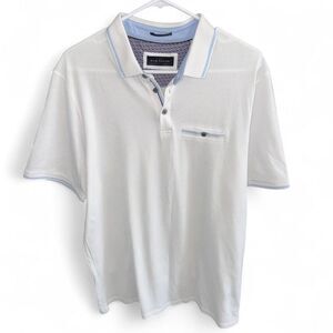 Elie-tahari Men's White and Blue Polo-shirts